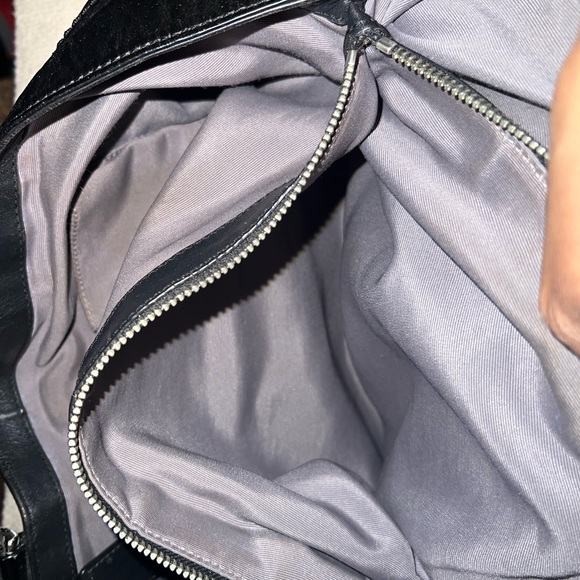 Coach Black Signature Satchel w/ Patent Leather Trim - Picture 6 of 13